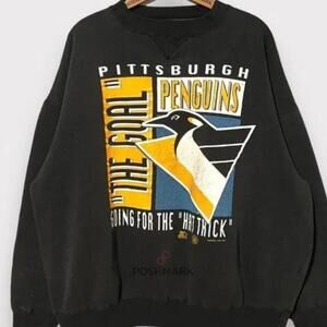 Pittsburgh Penguins Nhl Hockey Graphic Black Sweatshirt Unisex The Goal
